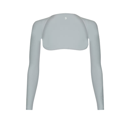 (CLOSEOUT) Sun Protection Crystal Shoulder Wrap (UV Sleeves) -Grey